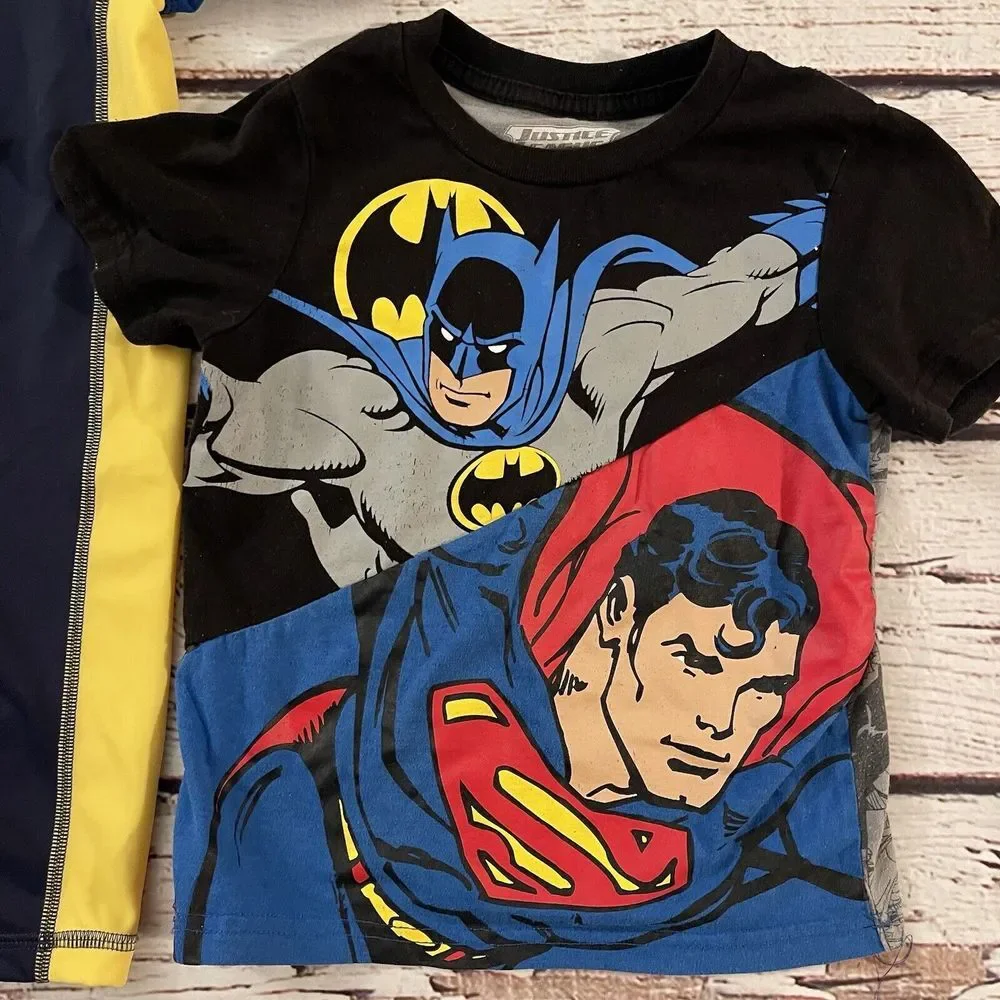 Carters Justice League Hanna Andersson Boys Size 3T Lot of 3 Rashguard Swimsuit‎